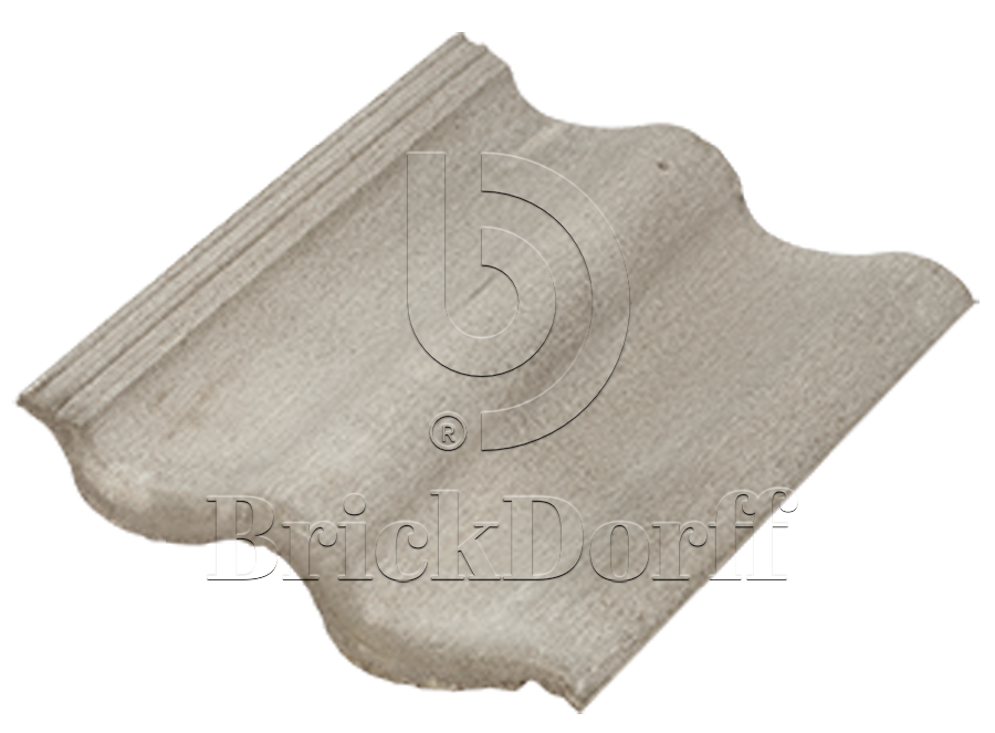 Натуральная цементно-песчаная черепица рядовая Light неокрашенный серый 72, Kriastak Baltic tile