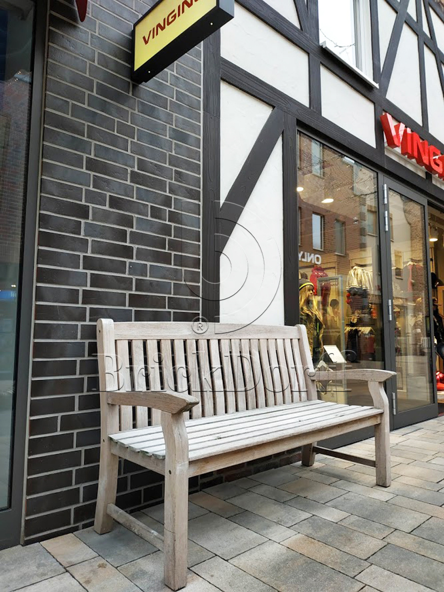 Dresden Schieferstruktur 365x52x10 мм, ABC Клинкерная фасадная плитка под кирпич ригельная Langformat