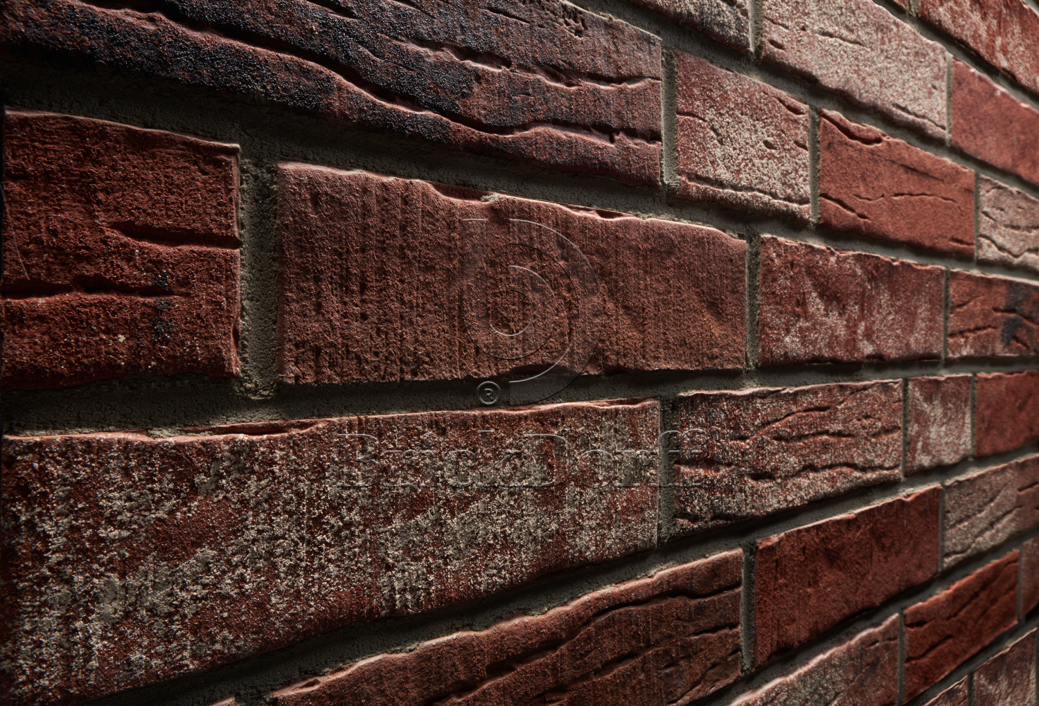 Клинкерная фасадная плитка облицовочная под кирпич Stroeher (Штроер) Steinlinge 374 shabbyrot рельефная NF14, 240*71*14 мм