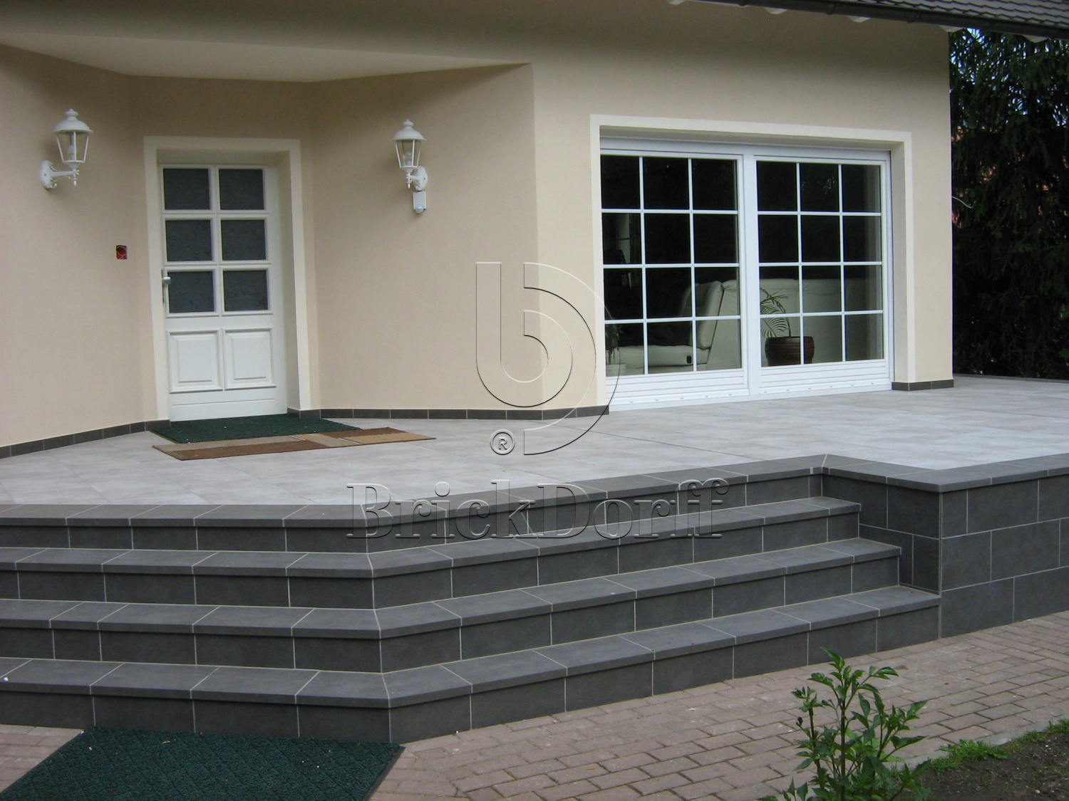 Клинкерная Ступень лофт противоскользящая плитка Stroeher KERAPLATTE ASAR 645 giru 294*340*35*11 мм