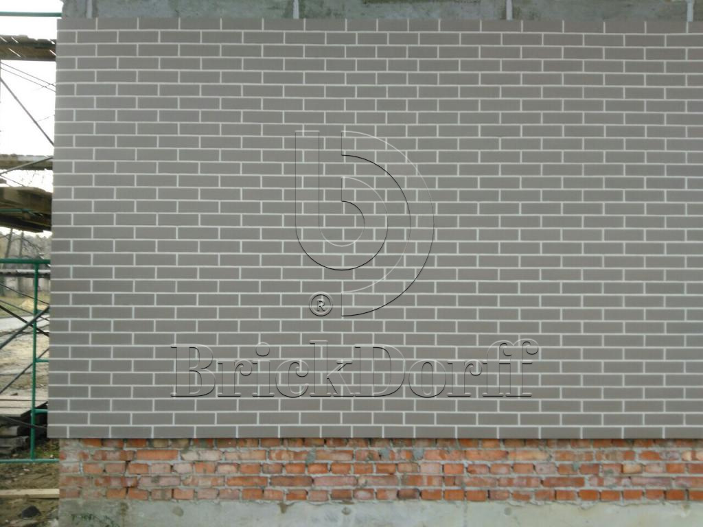 Клинкерная фасадная плитка облицовочная под кирпич Stroeher (Штроер) Keravette Chromatic 230 grau гладкая NF11, 240*71*11 мм