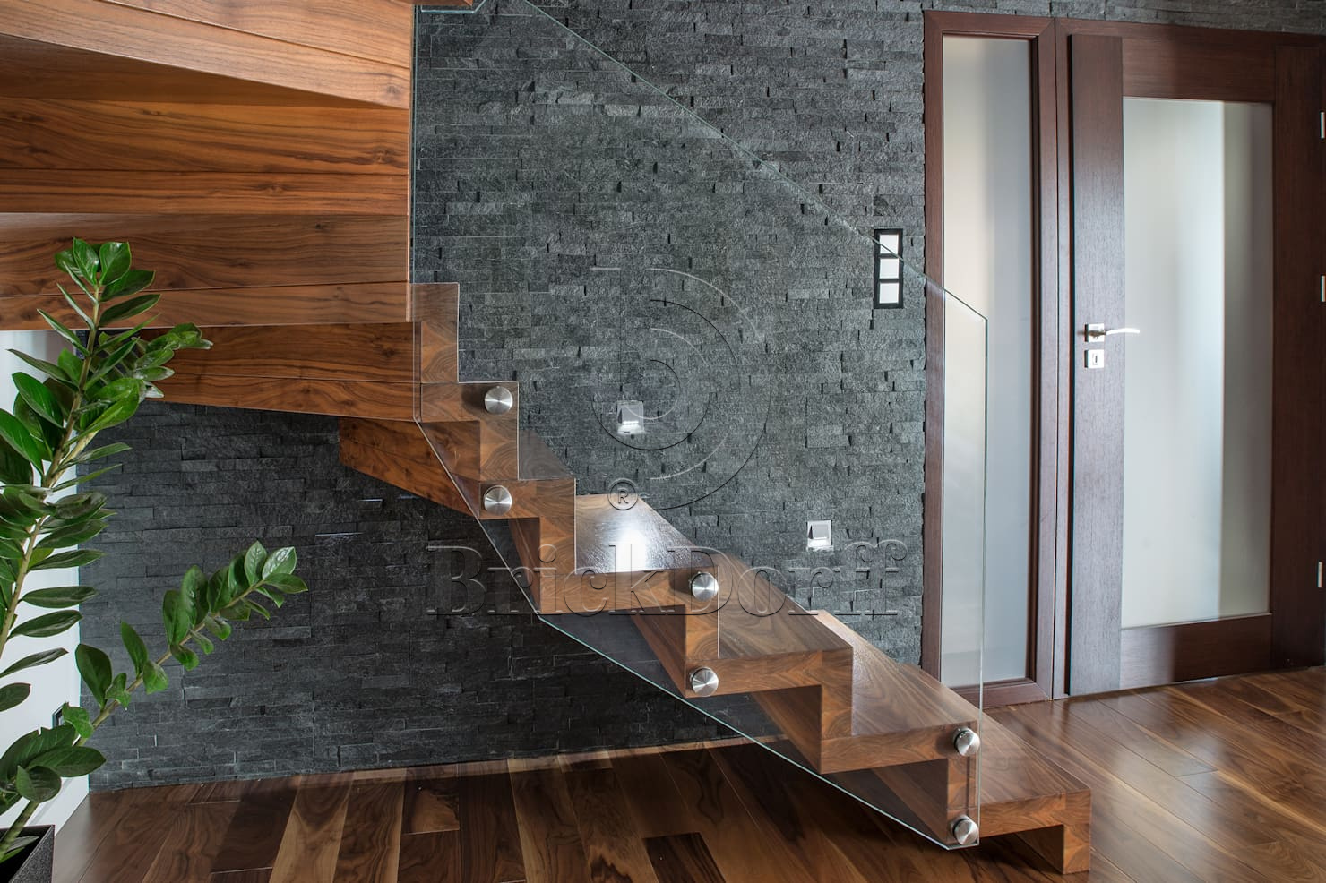 Сланец Черный-018 600*150*10-20 мм, натуральный камень для фасада и интерьера BD