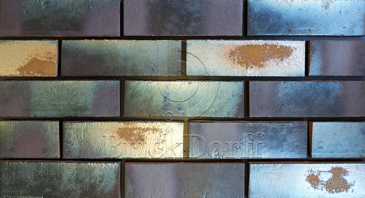 PRO-20-2 Клинкерная фасадная плитка под кирпич Хамелеон ral 4012, ral 6003 240x71x10 мм