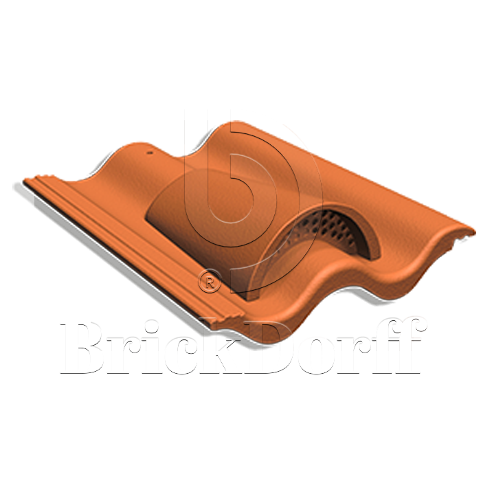 Вентиляционная черепица натуральная цементно-песчаная Antik коричневый 85, Осенний лист Kriastak Baltic tile