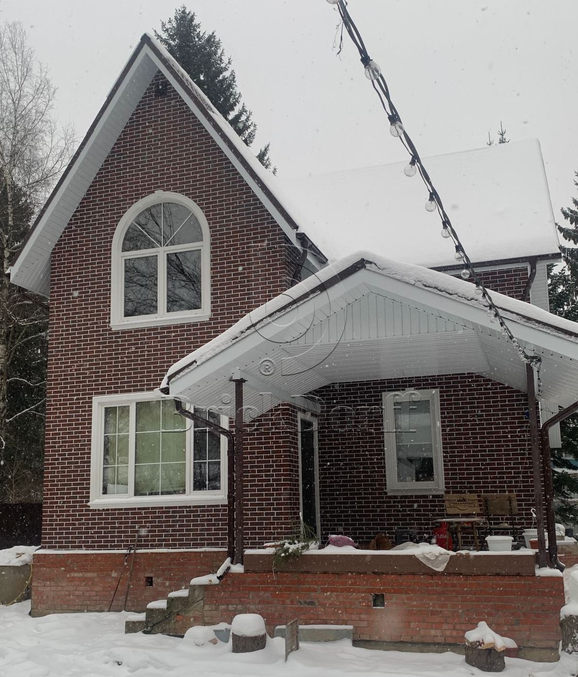 CLOUD BROWN 245X66х7,4 мм Клинкерная фасадная плитка под кирпич облицовочная коричневая