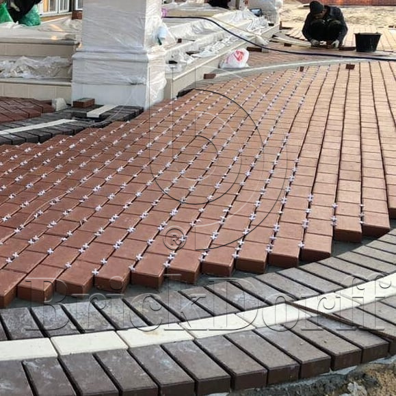 Тротуарная плитка / брусчатка Клинкерная ЛСР (RAUF Design) темно-красный "Эдинбург" 200*100*50 мм