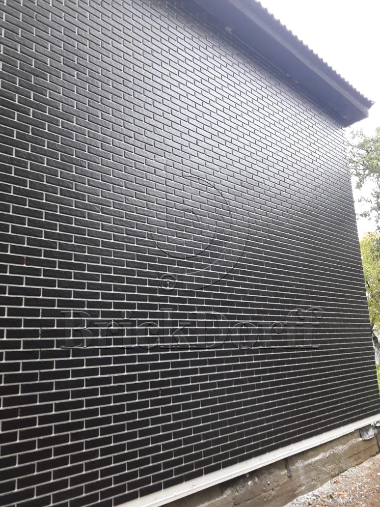 SCANDIANO NERO 245X66х7,4 мм Клинкерная фасадная плитка под кирпич облицовочная черная