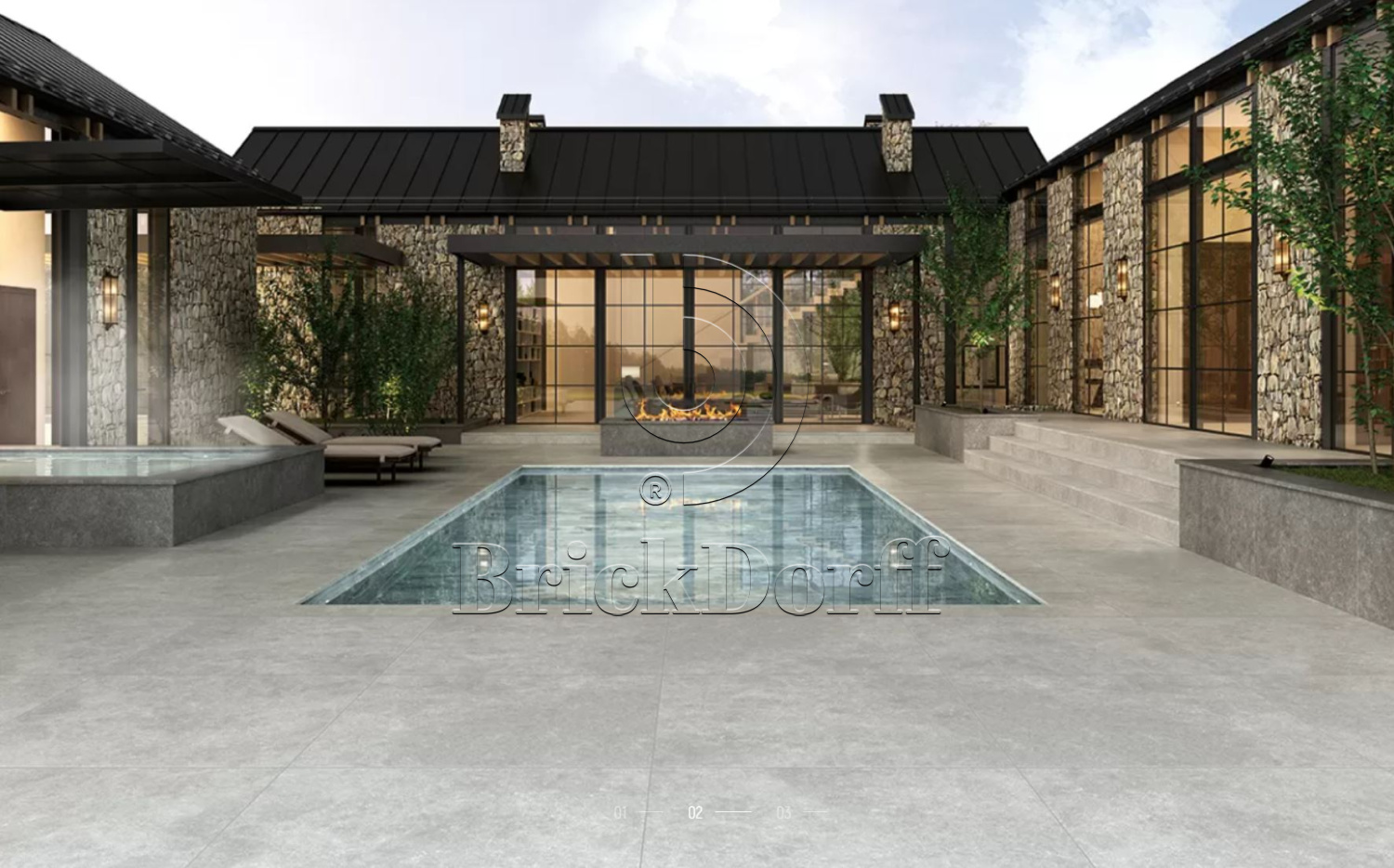 Ardenas CROMO Exagres 330*330*12 мм, клинкерная ступень флорентинер- с капиносом, противоскользящая