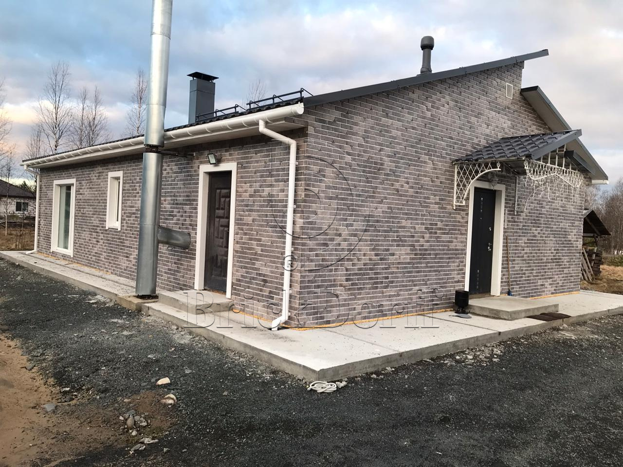 Viano Grys 245X66х7,4 мм Клинкерная фасадная плитка под кирпич облицовочная, серо-бежевый