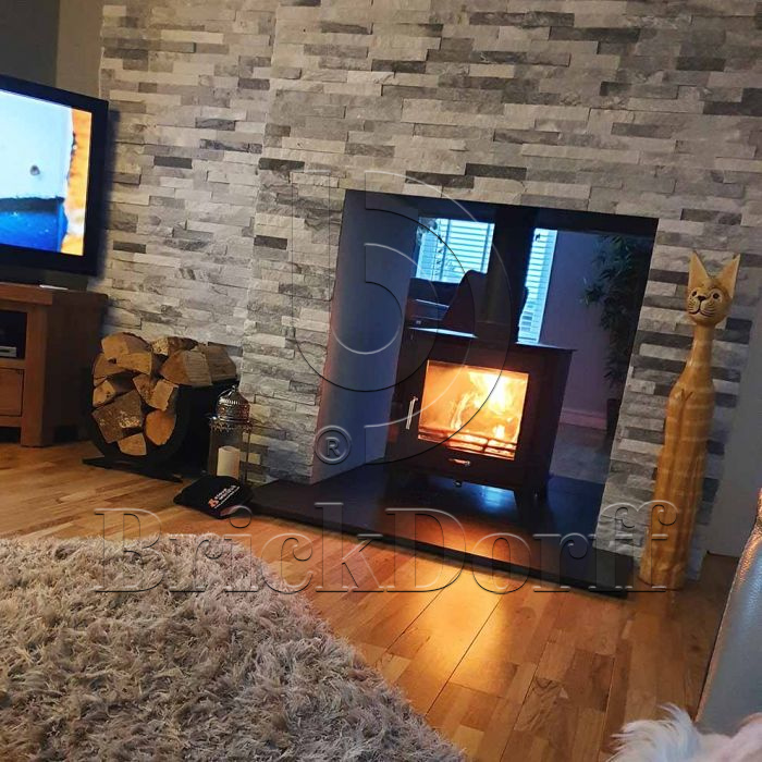 Кварцит бело-серый 1308g 600*150*10-20 мм, натуральный камень для интерьера и фасада BD