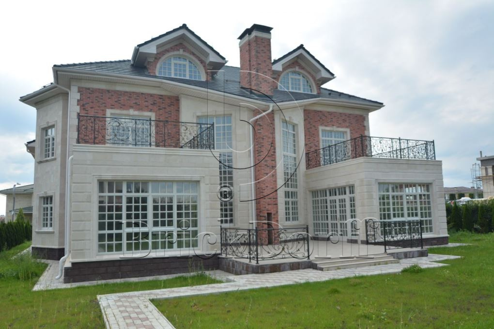 Фасадная облицовочная декоративная плитка травертин-касса 01