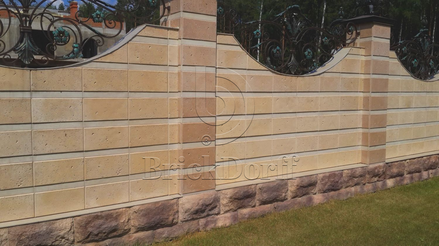 Фасадная облицовочная декоративная плитка травертин-кастелло 400 13