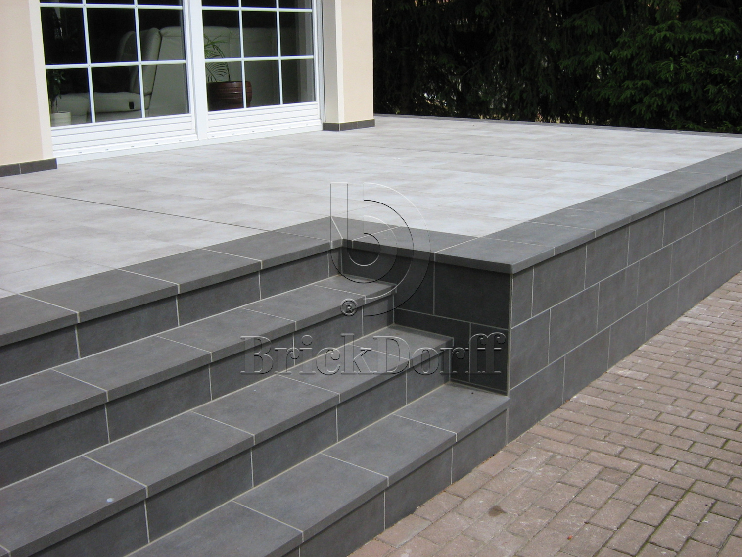 Клинкерная Ступень лофт противоскользящая плитка Stroeher KERAPLATTE ASAR 645 giru 294*340*35*11 мм