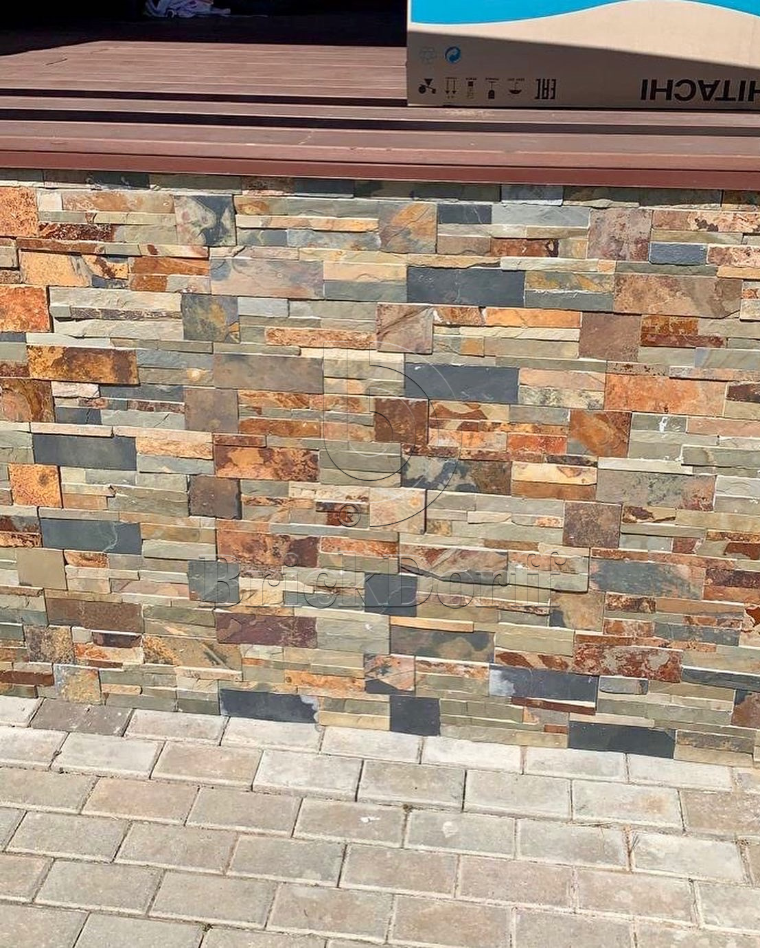 Сланец Цветной-1120 600*150*10-20 мм, натуральный камень для фасада и интерьера BD