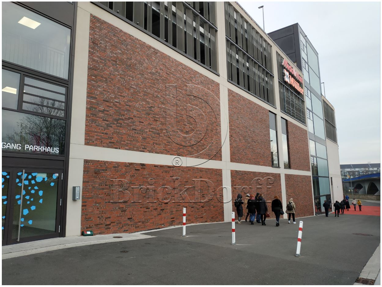 Кирпич облицовочный Клинкерный ригельный Langformat ABC 1012 Schleswig blau-bunt Kohlebrand Fußsortierung 365*115*40 мм