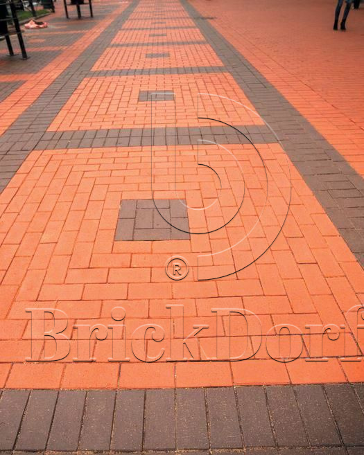 Тротуарная плитка / брусчатка Клинкерная ЛСР (RAUF Design) красный "Лондон" 200*100*50 мм