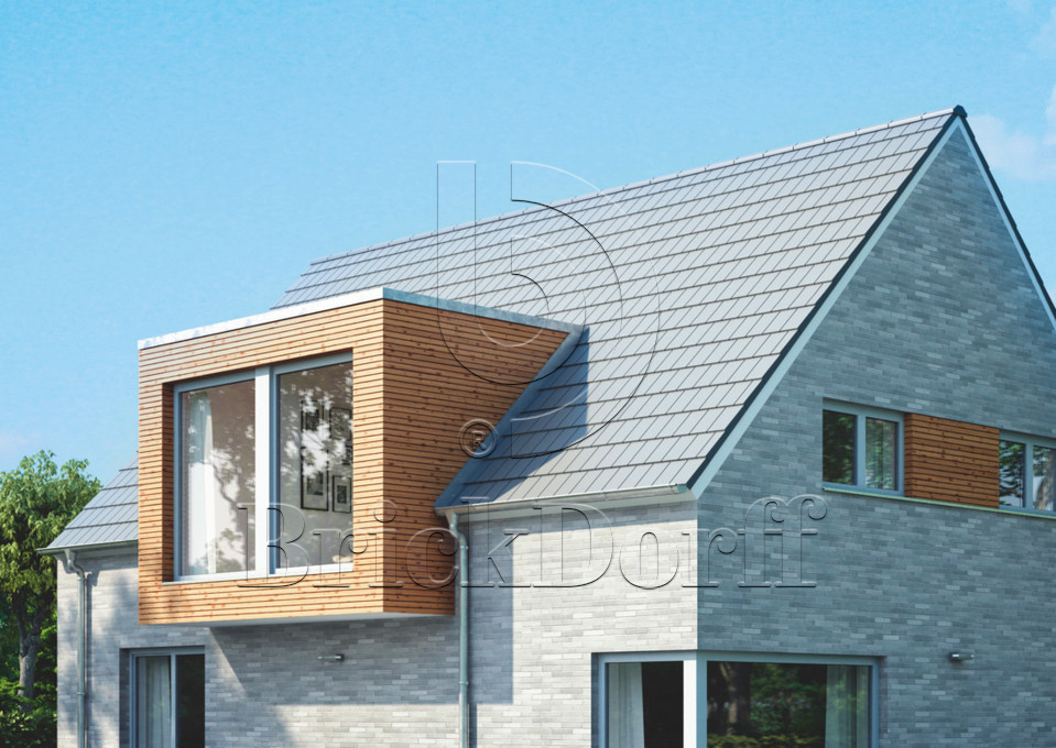 Керамическая черепица Roben Bergamo Grau, цвет серый матовый ангоб