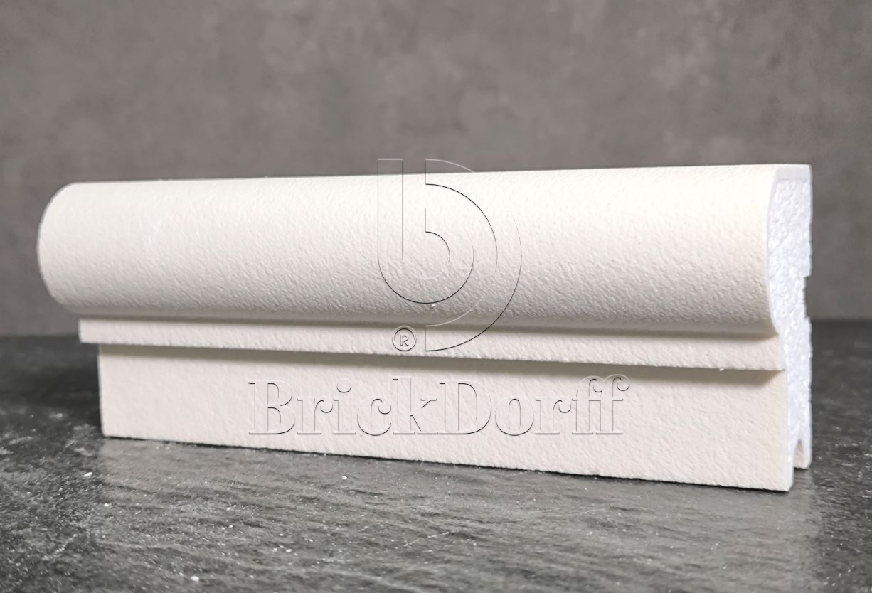 Молдинг для фасада - лепнина, декор из пенополистирола МВ-75/1 (МС-102) 75*60*2000 мм