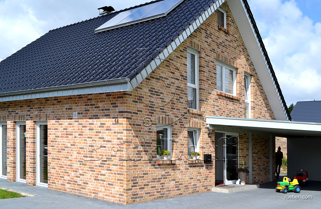 Керамическая черепица рядовая Roben FLANDERNplus черный матовая глазурь