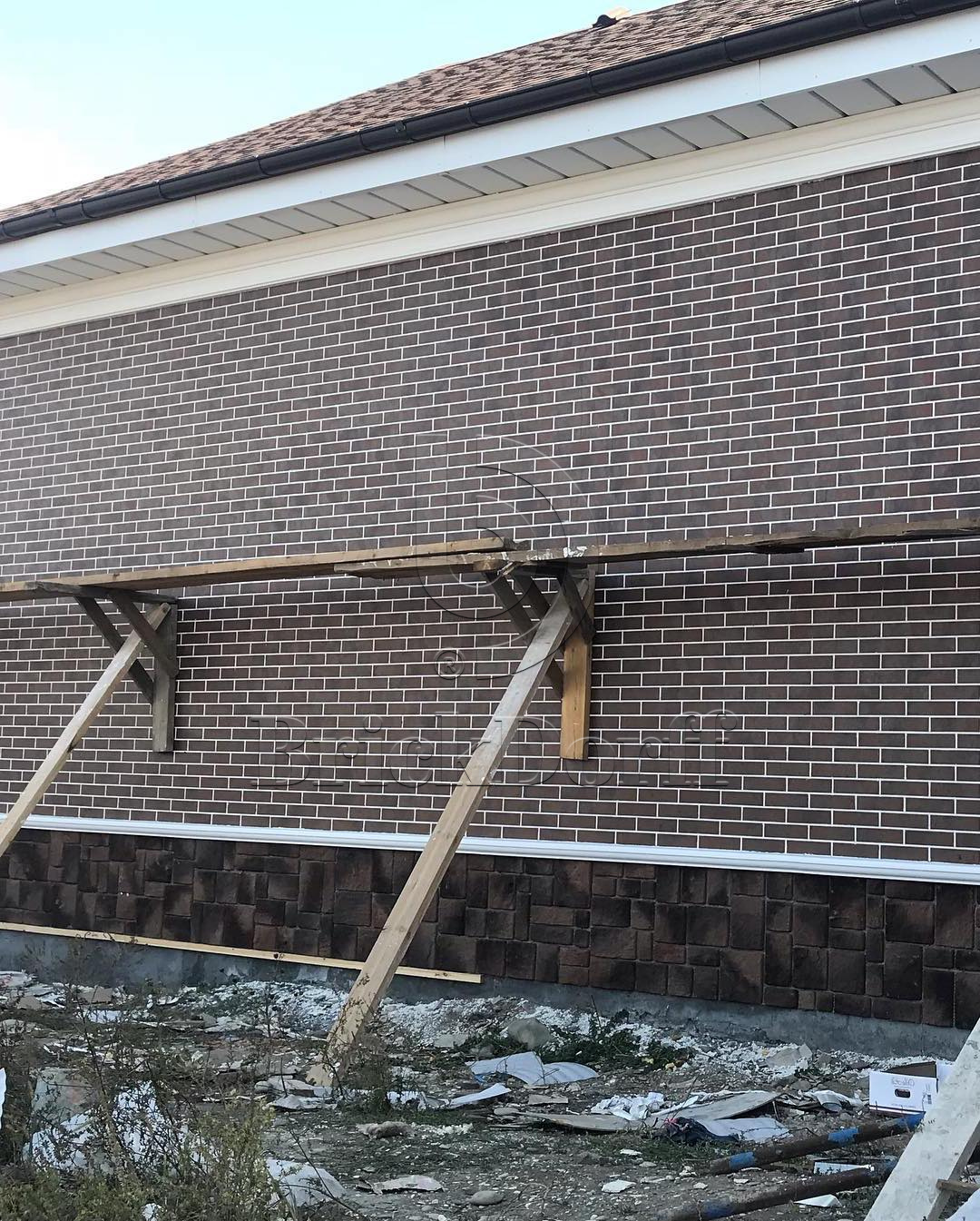 Semir Brown 245X66х7,4 мм Клинкерная фасадная плитка под кирпич облицовочная, коричневая