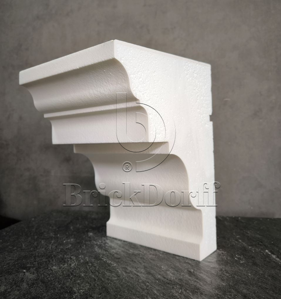 КАРНИЗ для Фасада и Интерьера - лепнина, декор из пенополистирола КВ-300/5 300*225*2000 мм