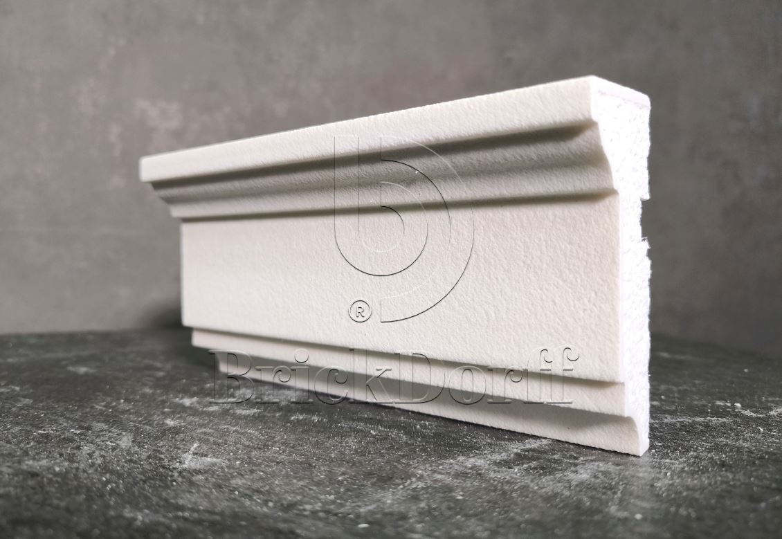 Молдинг для фасада - лепнина, декор из пенополистирола МВ-105/2 105*50*2000 мм