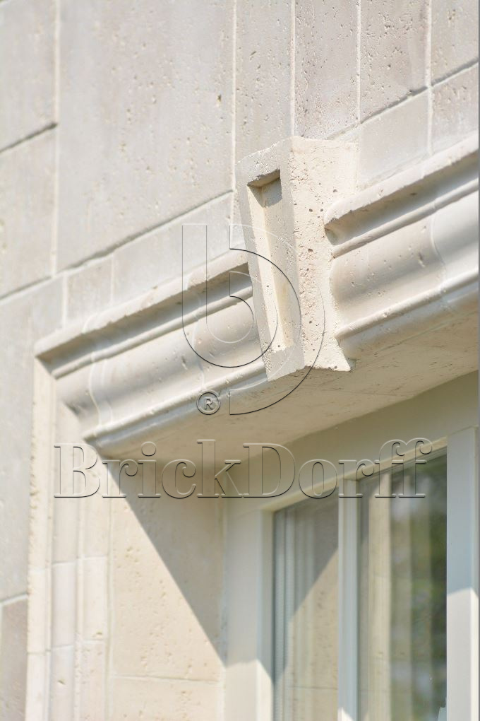 Фасадная облицовочная декоративная плитка травертин-касса 01