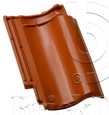 Керамическая черепица рядовая Roben Bornholm каштановый глянцевый ангоб