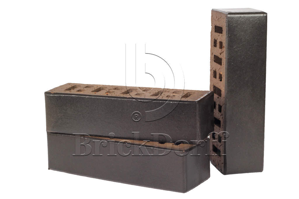 Кирпич клинкерный облицовочный антрацит, Lode KRYPTON гладкая, 250*85*65 мм