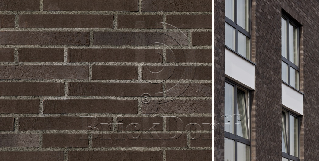 Кирпич облицовочный Клинкерный ABC 24301 Aquaterra Rauchschwarz DF90 240*90*52 мм