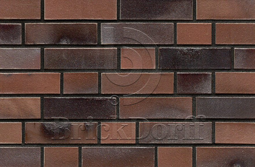 Кирпич облицовочный Клинкерный ABC 8209 Oldenburg braun blau-bunt Kohlebrand glatt NF 240*115*71 мм