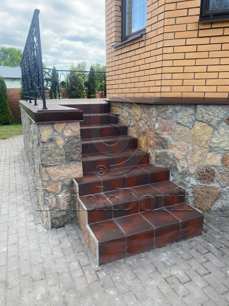 Клинкерная плитка Cloud Brown 300x300x11 – для улицы, террасы, крыльца, лестницы, морозостойкая