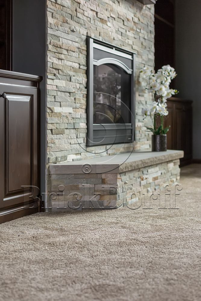 Сланец Бежевый-014 600*150*10-20 мм, натуральный камень для фасада и интерьера BD