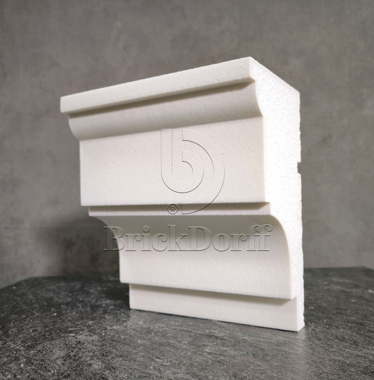 КАРНИЗ для Фасада и Интерьера - лепнина, декор из пенополистирола КВ-220/4 (КС-107) 220*110*2000 мм