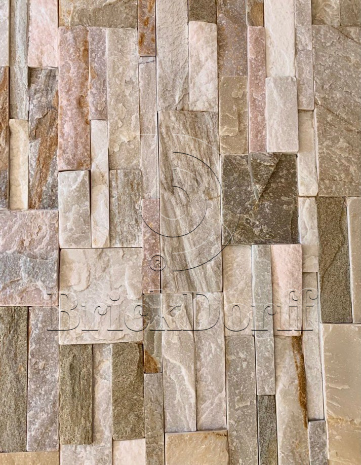 Сланец Бежевый 350*180*10\12 мм, натуральный камень для фасада и интерьера BD