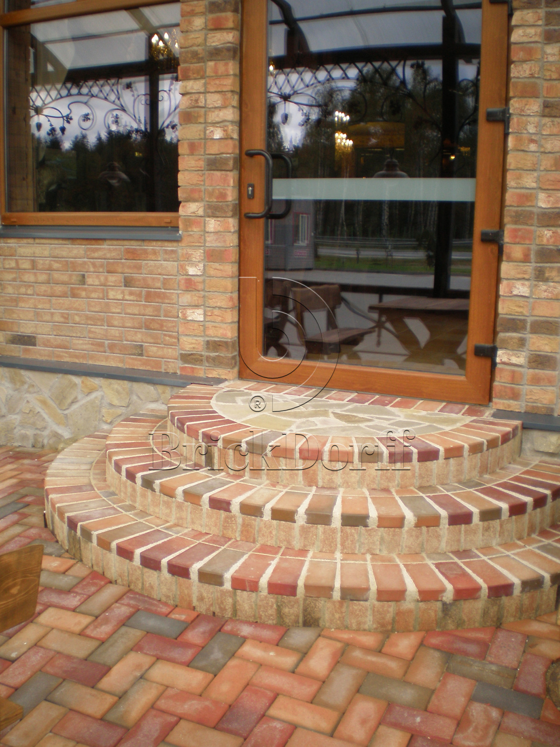 Клинкерная фасадная плитка облицовочная под кирпич Stroeher (Штроер) Zeitlos 357 backstein рельефная, 400*35*14 мм