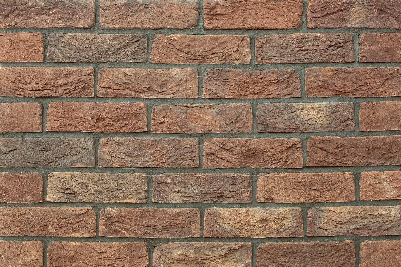 Донские Зори Данилово Узорный w008 215*102*65 мм, Кирпич ручной формовки полнотелый, облицовочный