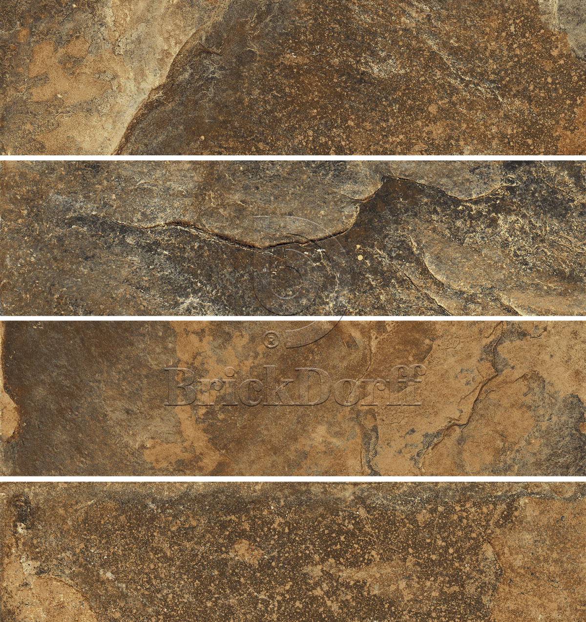 Колорадо-4 коричневая клинкерная фасадная плитка под кирпич 245*65*7 мм, керамин