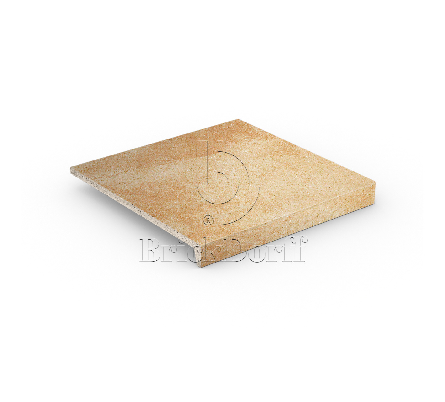 Клинкерная Ступень лофт противоскользящая плитка Stroeher KERAPLATTE ROCCIA X 927 rozenglut 294*340*35*11 мм