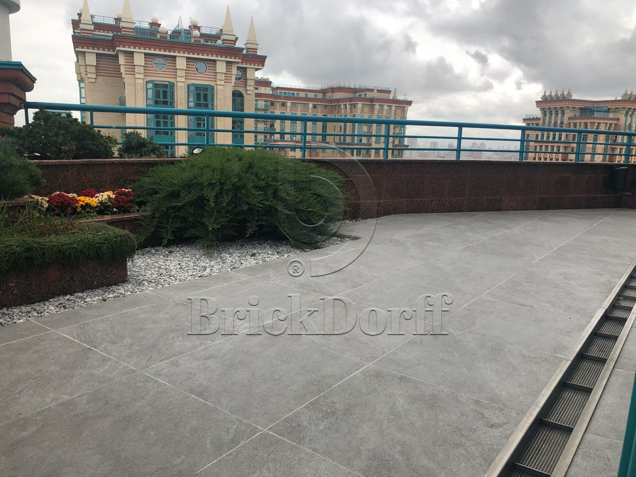 Тротуарная плитка Серая. Cliff Grigio 60 LASTRA 20mm / Клиф Гриджио 60 Ластра 20 мм 600х600х20мм