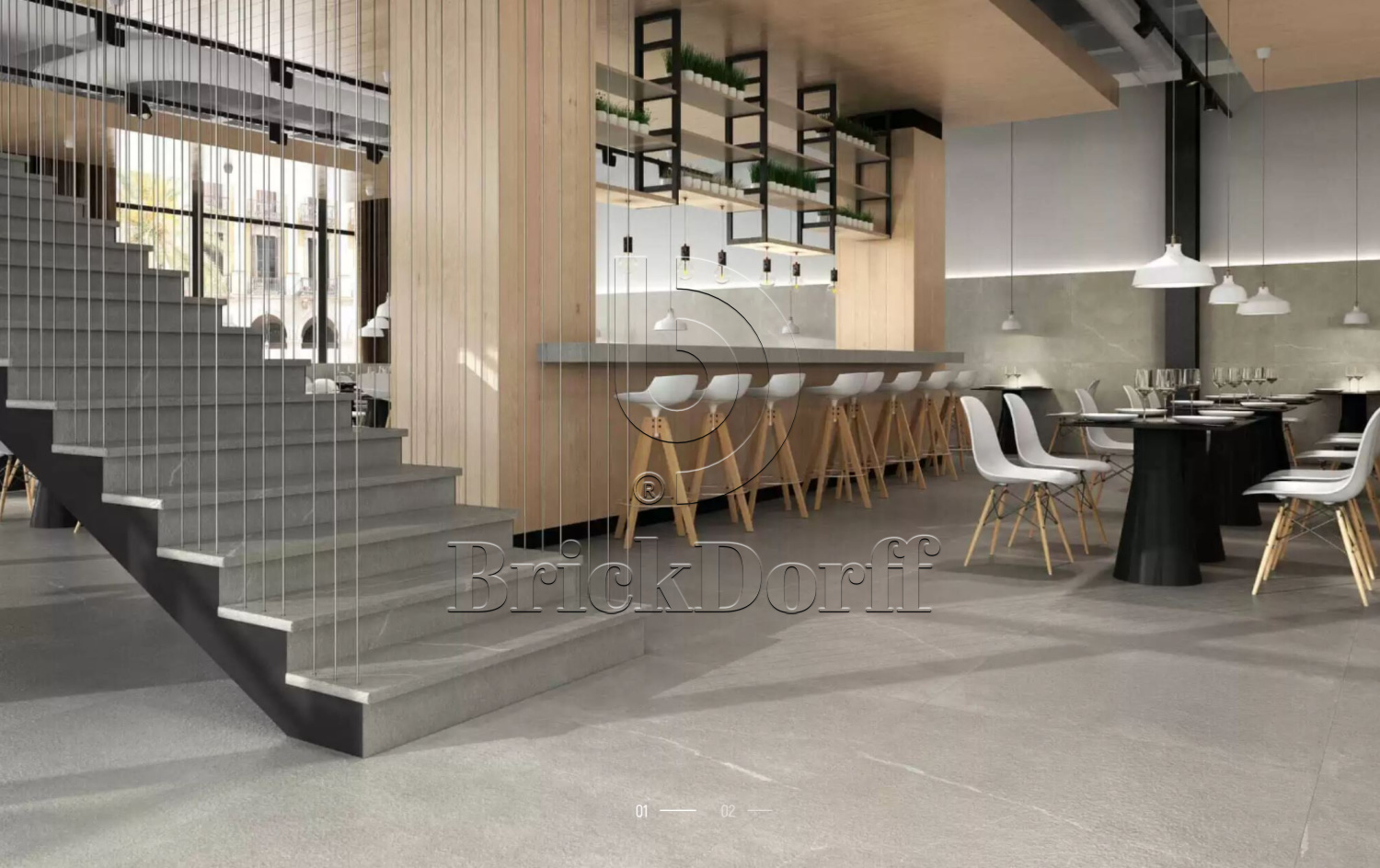 Albaroc GALENA Exagres 330*330*12 мм, клинкерная ступень флорентинер- с капиносом, противоскользящая