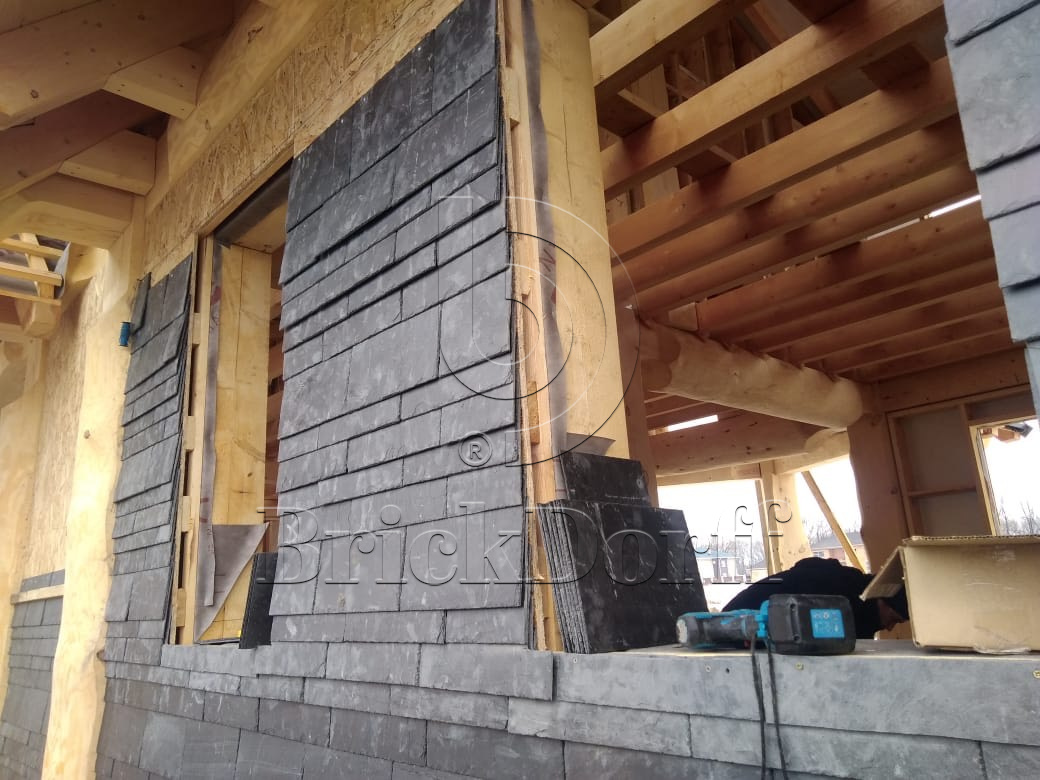 Камень отделка фасада и интерьера. Натуральный - природный камень СЛАНЕЦ плитка  400*220*5/7 мм