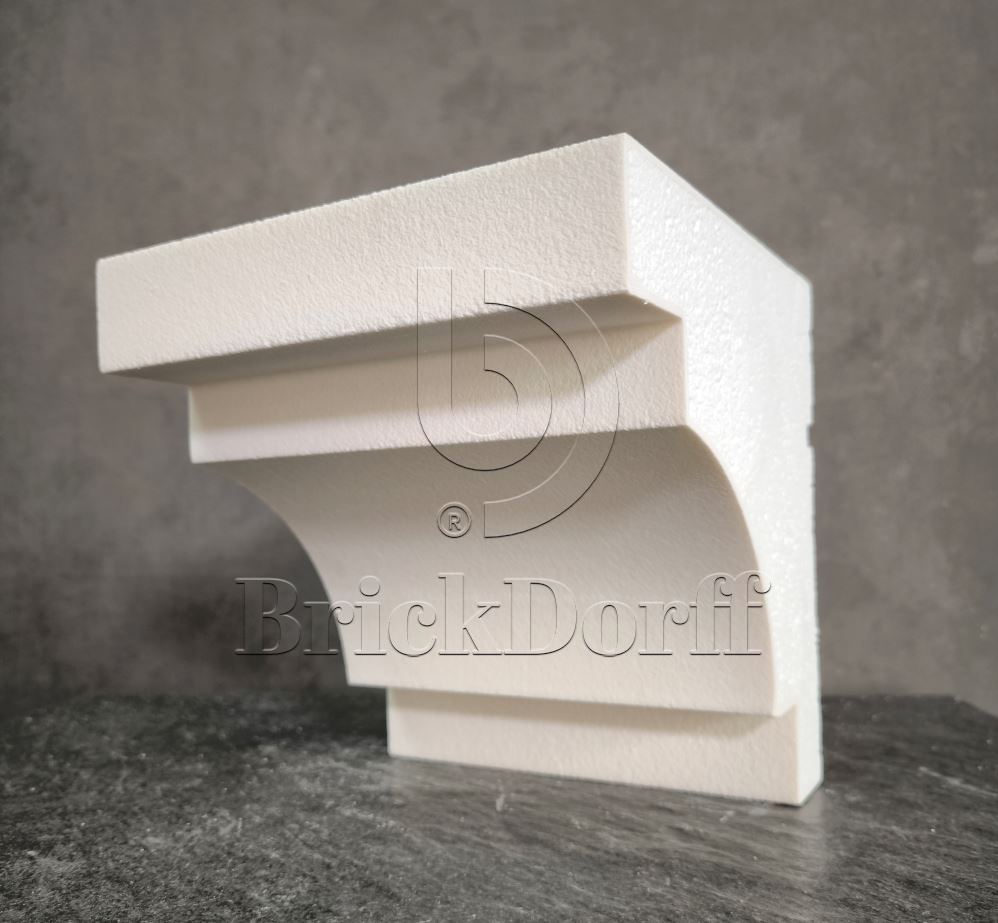 КАРНИЗ для Фасада и Интерьера - лепнина, декор из пенополистирола КВ-210/3 210*200*2000 мм