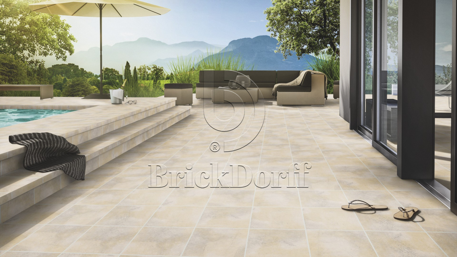 Клинкерная Плитка напольная противоскользящая Stroeher KERAPLATTE AERA T 721 roule 444*294*10 мм