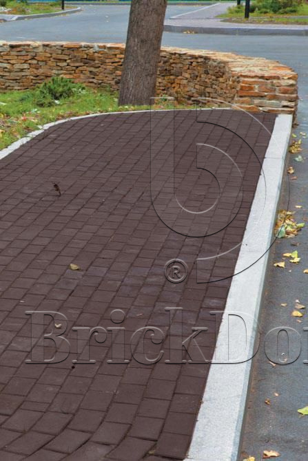 Тротуарная плитка / брусчатка Клинкерная ЛСР (RAUF Design) коричневый "Мюнхен" 200*100*50 мм