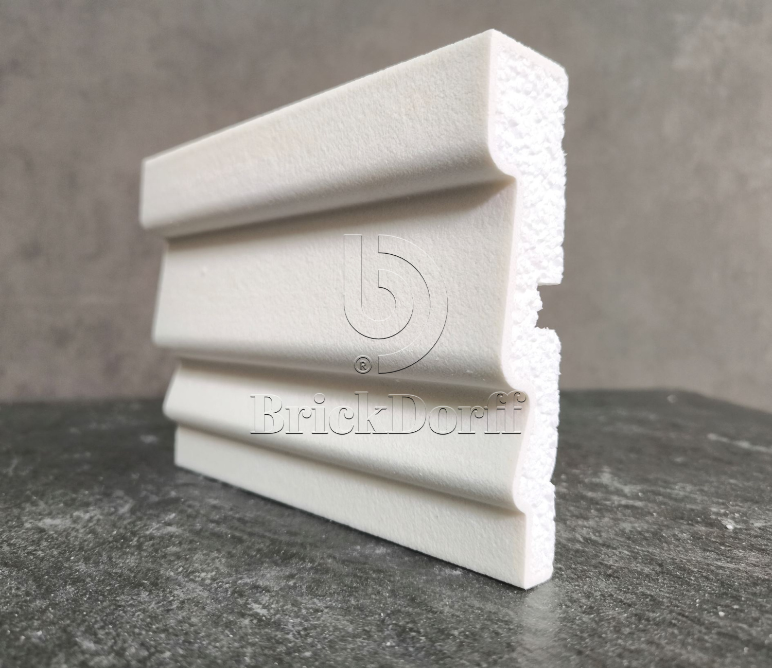 Молдинг для фасада - лепнина, декор из пенополистирола МВ-140/3 (МС-119) 140*35*2000 мм