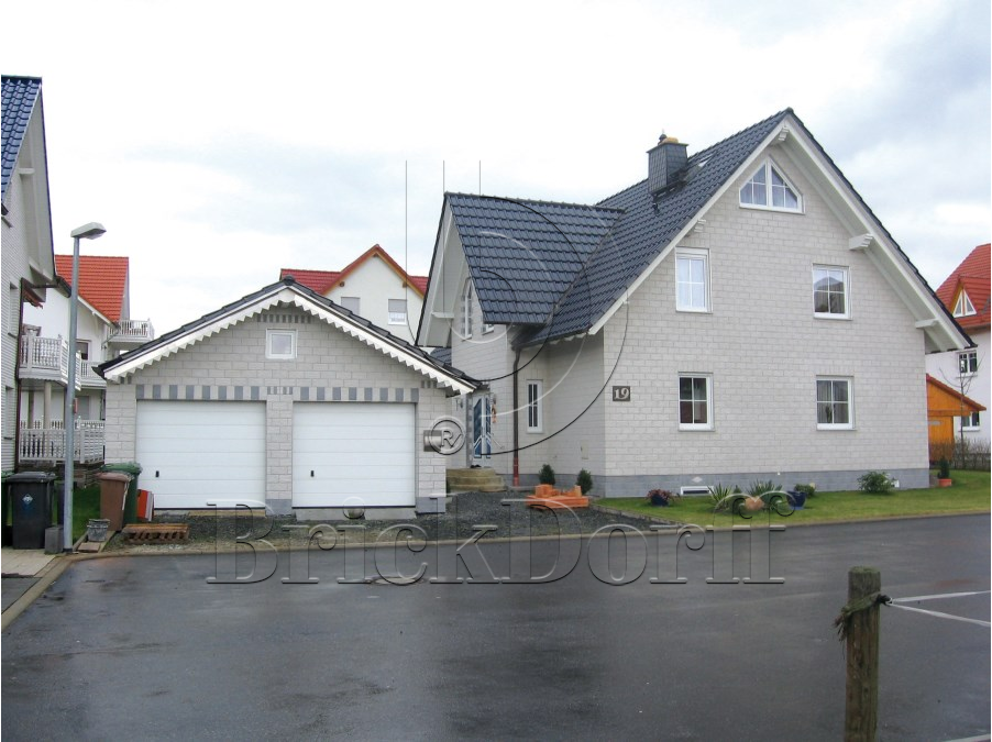 Клинкерная фасадная плитка облицовочная под камень Stroeher (Штроер) Kerabig KS 01 weis рельефная, 302*148*12 мм