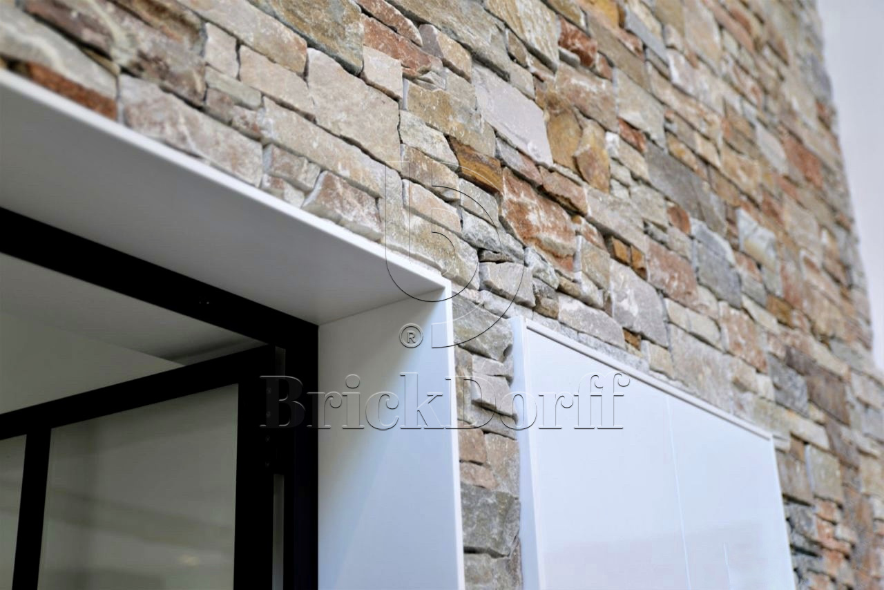 Камень грубый кварцит бежевый 550*200*20\40 мм, натуральный камень для фасада и интерьера BD