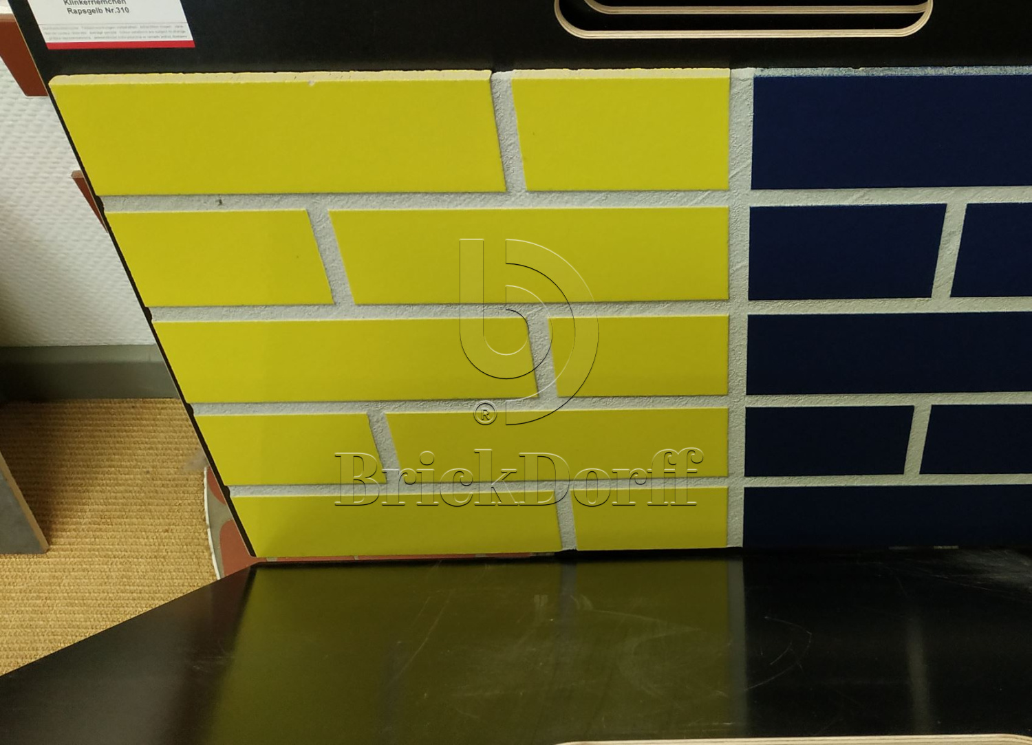 Фасадная Термопанель из Пенополиуретана ППУ 40 мм с Клинкерной Глазурованной плиткой Gelb 310, 240*71*10 мм