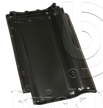 Керамическая черепица рядовая Roben Piemont Tobago черно-коричневый глазурь